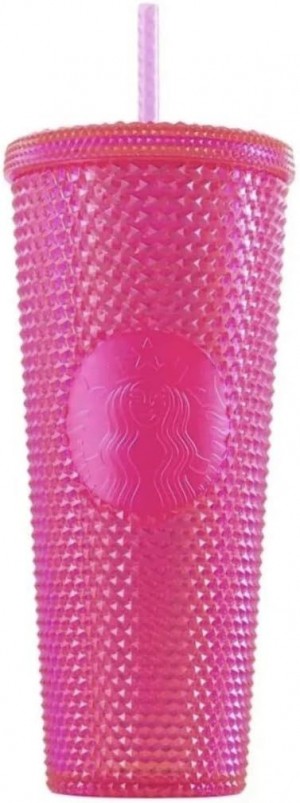 Starbucks 2019 Holiday Studded Tumbler Neon Pink,24 Fluid Ounce Rosas | 26941-SXNQ