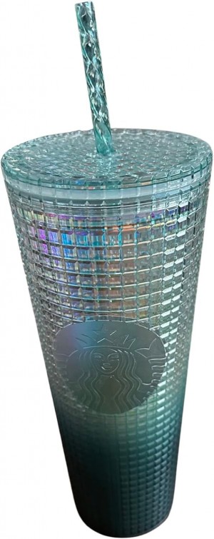 Starbucks 2023 Green Ombre Grid 24 Oz Venti Tumbler Verdes | 13872-NSZM
