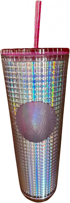 Starbucks 2023 Pink Diachronic Bubblegum Venti 24 Oz Tumbler With Straw Rosas | 45790-YMXI