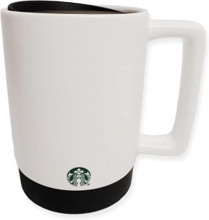 Starbucks 2023 White Mug W/Rubber Bottom & Lid | 14oz Blancos | 51348-ZVSQ