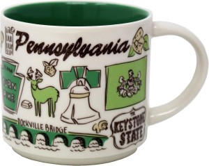Starbucks Ceramic Been There Series Pennsylvania Mug, 14 Oz Verdes | 12983-ECVG
