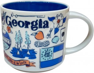 Starbucks Ceramic Georgia Mug Been There Series Across The Globe Collection,14 Fluid Ounce Azules | 92056-MZUO