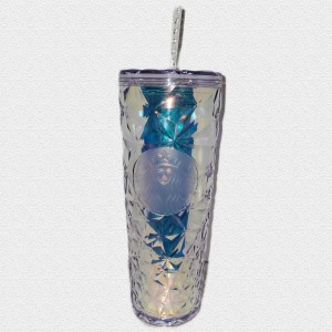 Starbucks Christmas Holidays Clear Diamond Prism Crystal Venti 24oz Tumbler Clear | 73509-DKVL