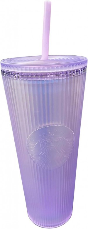 Starbucks Fall 2023 Lilac Aurora Iridescent Pleated Soft Touch Tumbler 24oz Venti Morados | 03489-ODHT