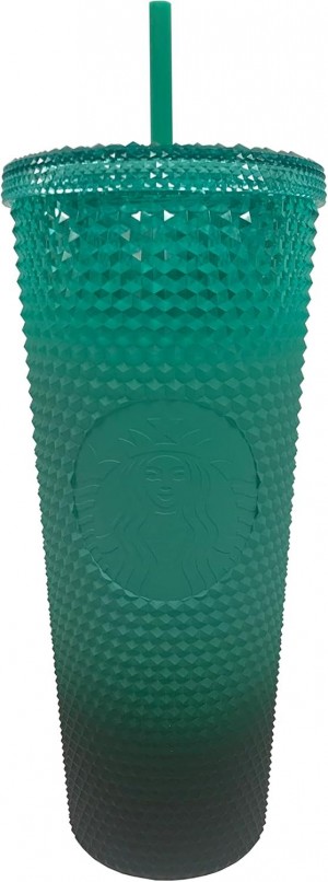 Starbucks Green Gradient Studded Acrylic Tumbler Fall Winter Holiday 2022 (24 Oz - Venti) Verdes | 69538-WQRI