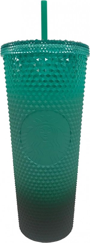 Starbucks Green Gradient Studded Acrylic Tumbler Fall Winter Holiday 2022 (24 Oz - Venti) Verdes | 14623-ZIPD