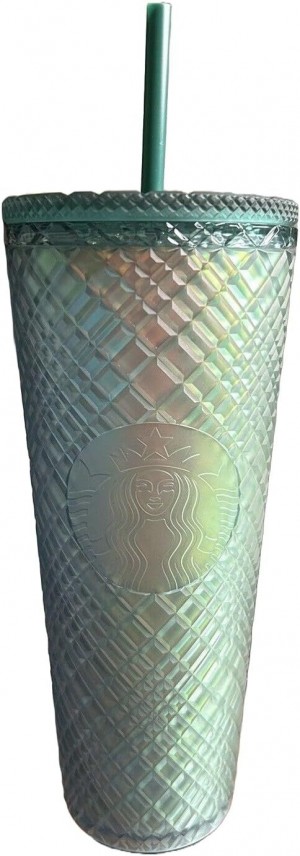 Starbucks Green Jeweled Venti Tumbler Insulated Cold Cup 24 Oz Verdes | 92071-XEHW