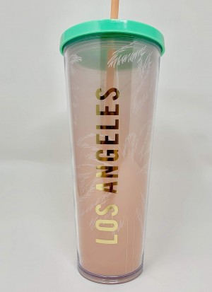 Starbucks Los Angeles 24 Oz Venti Cold Cup Traveler Tumbler Rosas | 24386-TVIZ