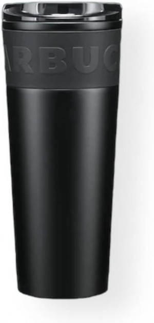 Starbucks Matte Black Stainless Steel Tumbler With Grip Grande 16 Oz Hot Drinks Coffee Tea Negros | 48670-ITAF