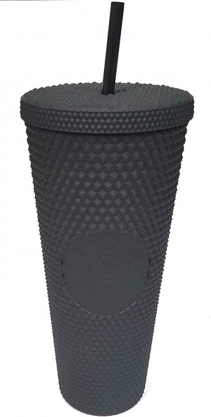 Starbucks Plastic 2021 Black Matte Studded Venti Tumbler, 24 Oz Negros | 03218-MGTW
