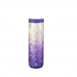 Starbucks Purple Ice Flower Stainless Steel Tumbler 16oz Morados Flores Grises | 39521-FISW