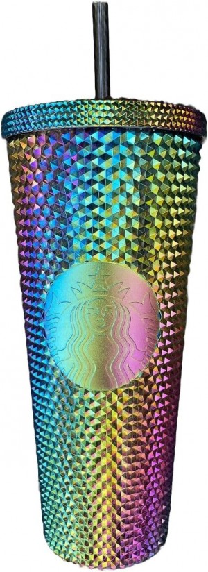 Starbucks Satrbucks Limited Edition Studded Oil Slick Rainbow Iridescent Tumbler Fall 2023 Venti 24 Oz Multicolor | 76493-TDUE
