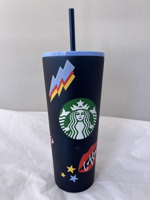 Starbucks Stainless Steel Tumbler Chill Lips Hearts Venti 24 Oz Azules | 57983-NFMU