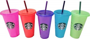 Starbucks Summer 2022 Color Change Venti Cold Cups With Straws (24oz, Pack Of 5) Multicolor | 08793-KOEW