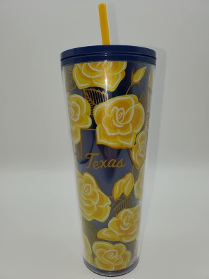 Starbucks Yellow Rose Of Texas Plastic 24oz Cold Cup Amarillos | 10364-EBLK