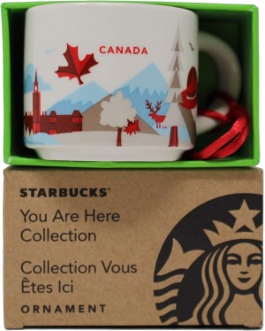 Starbucks You Are Here Series Canada Ceramic Demitasse Ornament Mug, 2 Oz Blancos | 98546-DBYS